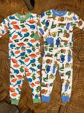 ‼️EUC: Mon Petit Toddler Pajamas Safarai / Dino - 2T